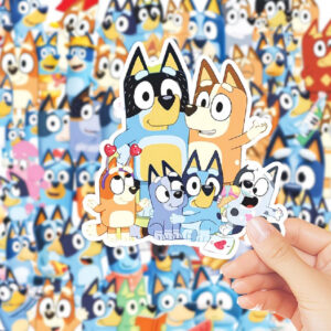 Set 10 autocolante Bluey si Familia, 4-6 cm