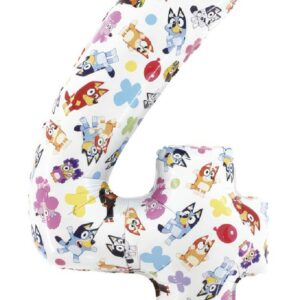 Balon folie Cifra 4, Bluey, 65 x 90 cm