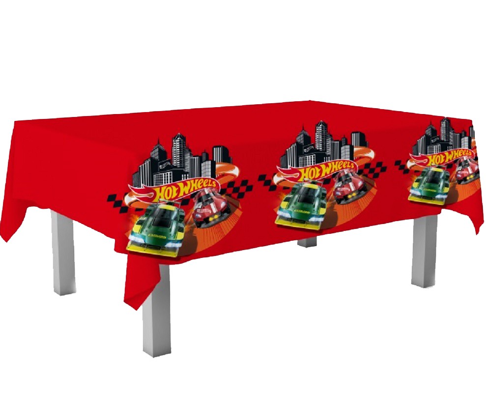 Fata de masa plastic, Hot Wheels, 180 x 120 cm - imagine 2