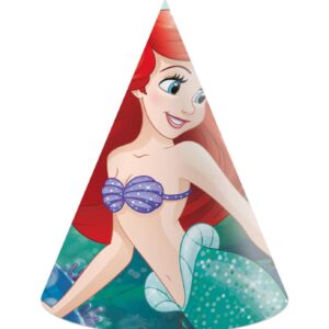 Set 6 coifuri party, Printesa Ariel, 16 cm