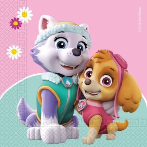 Set 20 servetele Skye si Everest (Paw patrol), 33x33 cm