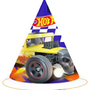 Set 6 Coifuri Petrecere Hot Wheels, 16 cm