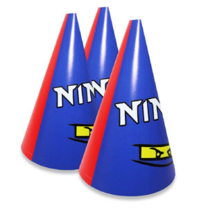 Set 6 coifuri petrecere, Ninja, 15 cm