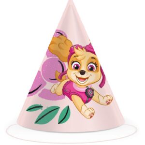 Set 6 coifuri Paw patrol Catelusa Skye, roz, 16 cm