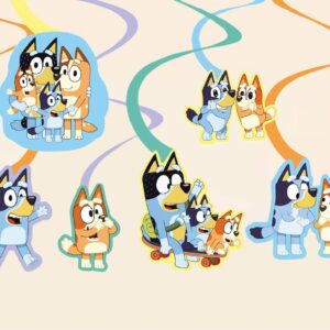 Set 6 decoratiuni suspendate, Bluey si Familia, 60 cm