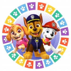 Set 8 farfurii pentru desert, Paw patrol, 18 cm