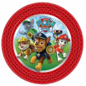 Set 8 farfurii Paw Patrol Team, 18 cm