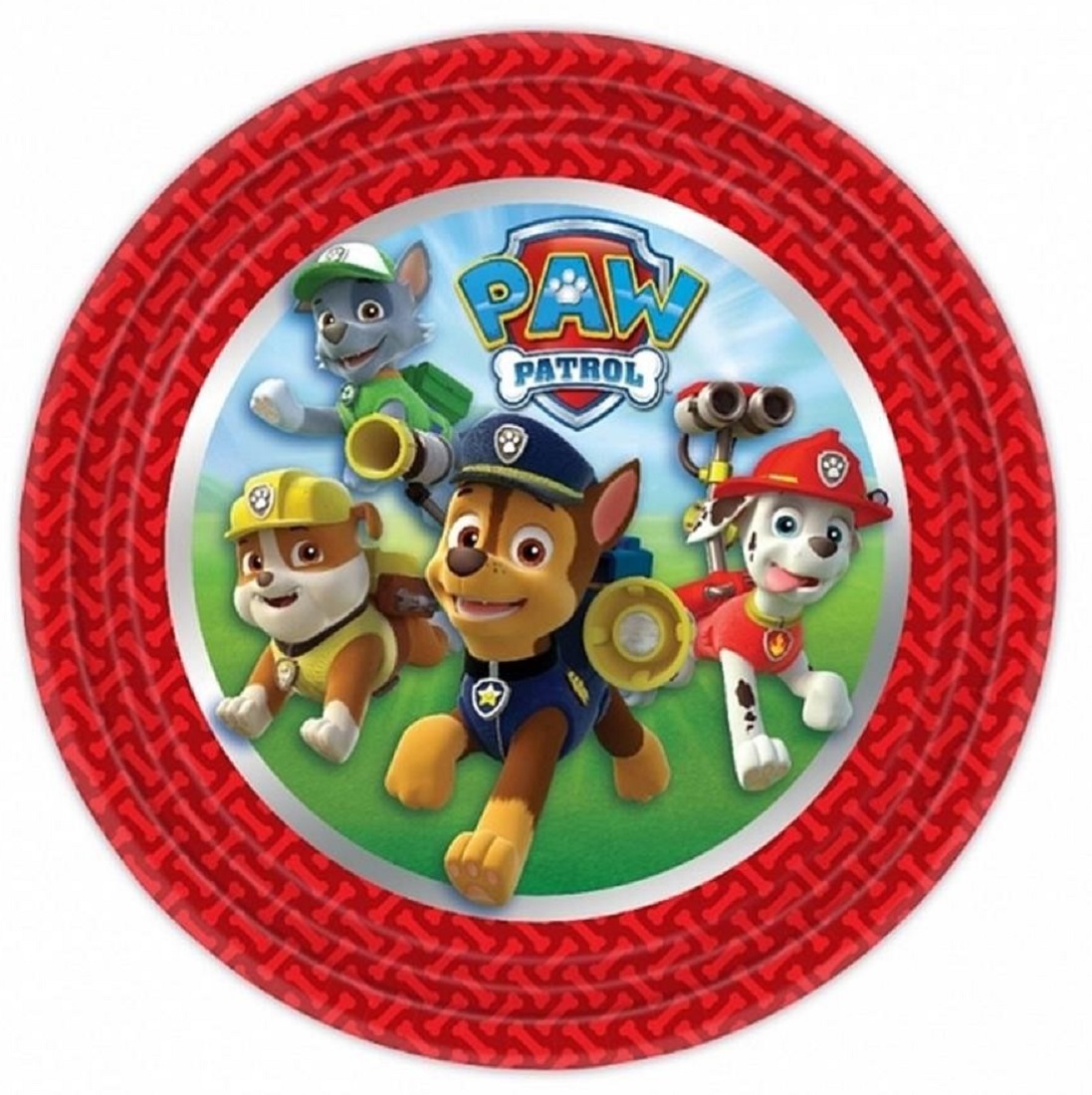 Set 8 farfurii Paw Patrol Team, 18 cm