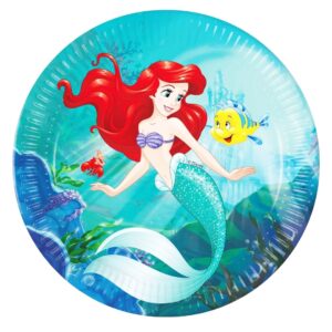Set 8 farfurii, Mica Sirena Ariel, 23 cm