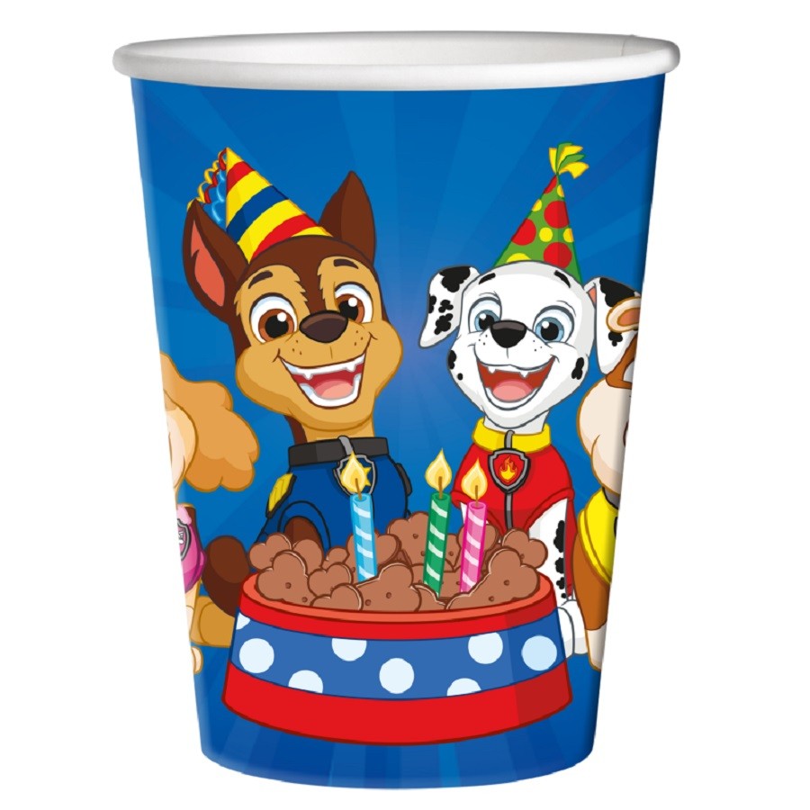 Set 8 pahare Paw patrol, albastre, 250 ml