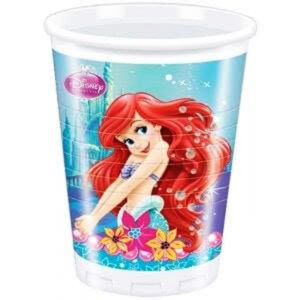 Set 8 pahare plastic, Mica Sirena, 200 ml