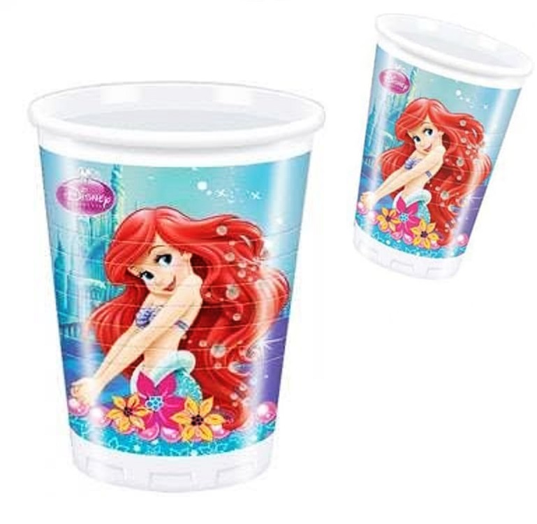 Set 8 pahare plastic, Mica Sirena, 200 ml - imagine 2