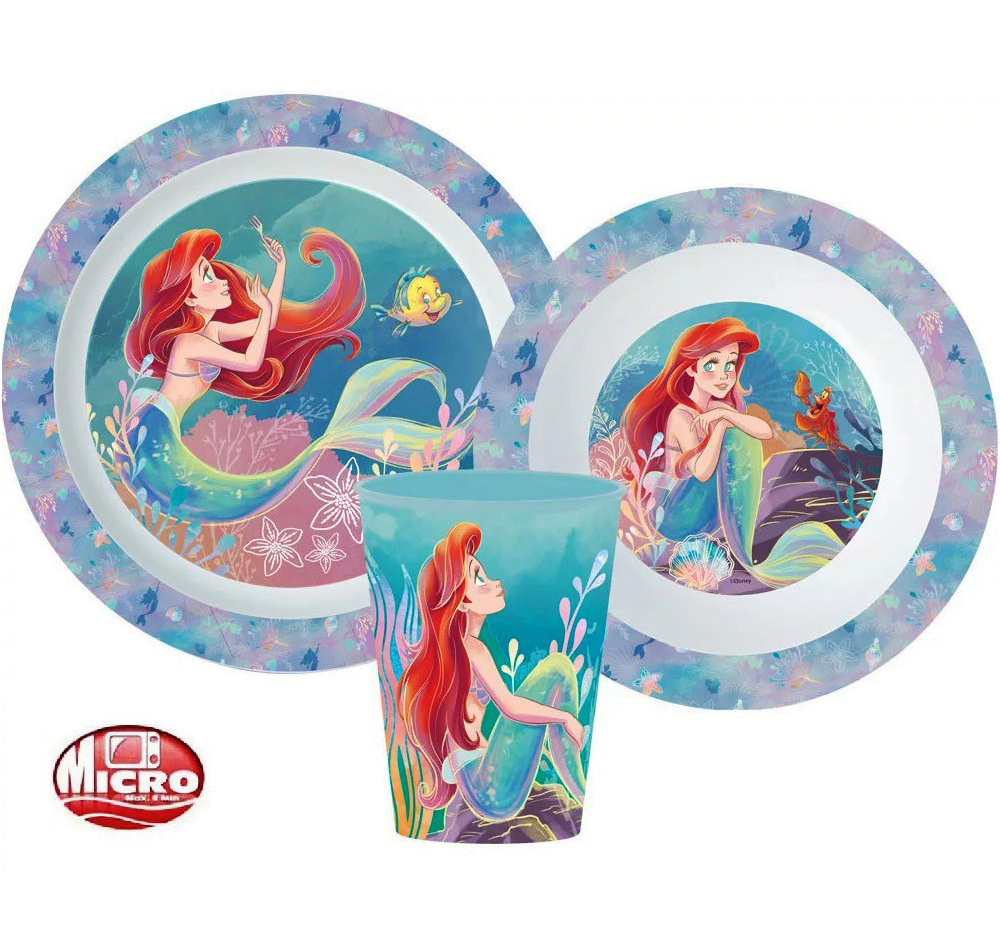 Set de masa Ariel Mica Sirena, 3 piese