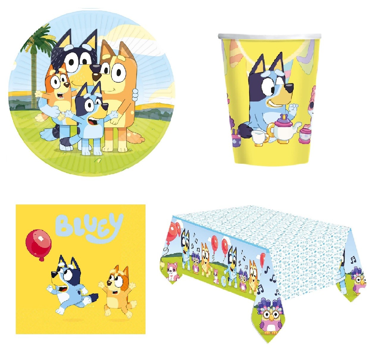Set petrecere Bluey si familia, 8 persoane