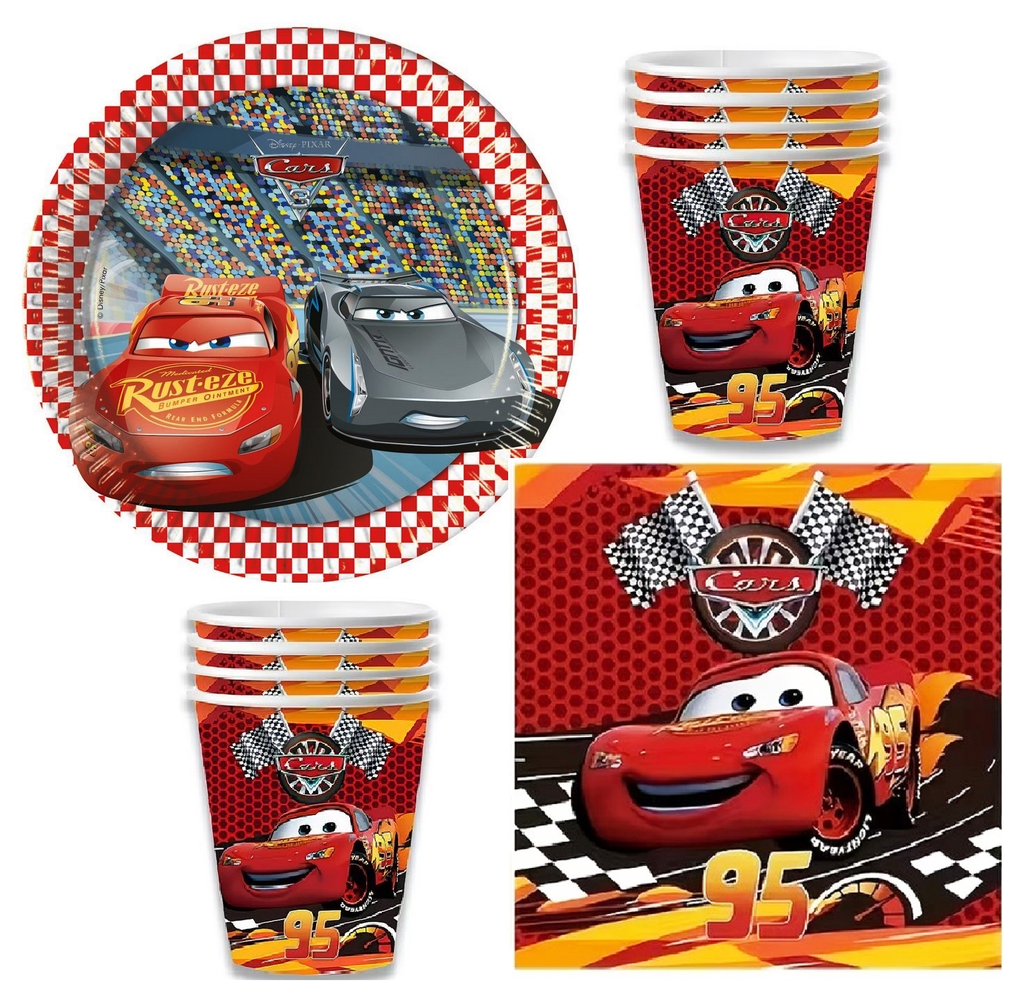 Set petrecere, Cars Fulger McQueen, 8 persoane