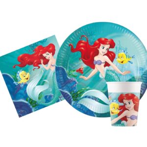 Set petrecere, Mica Sirena-Ariel, 8 persoane