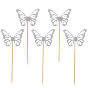 Set 12 scobitori cu Fluturi argintii, 11 cm
