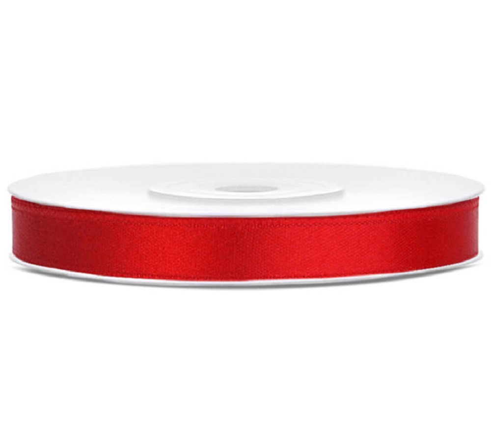 Panglică Rosie, satin, 25 m/6mm
