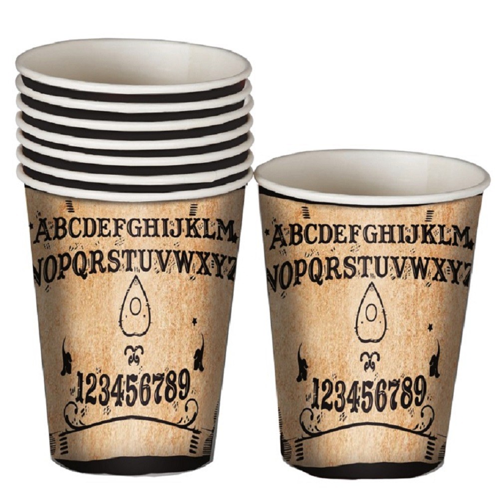 Set 8 pahare Halloween Tabla Ouija, 220 ml