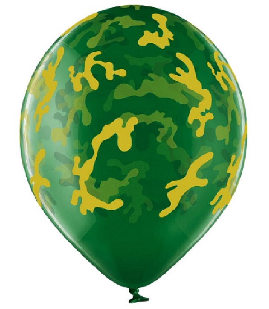 Set 6 baloane Camuflaj, 30 cm - imagine 2