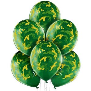 Set 6 baloane Camuflaj, 30 cm