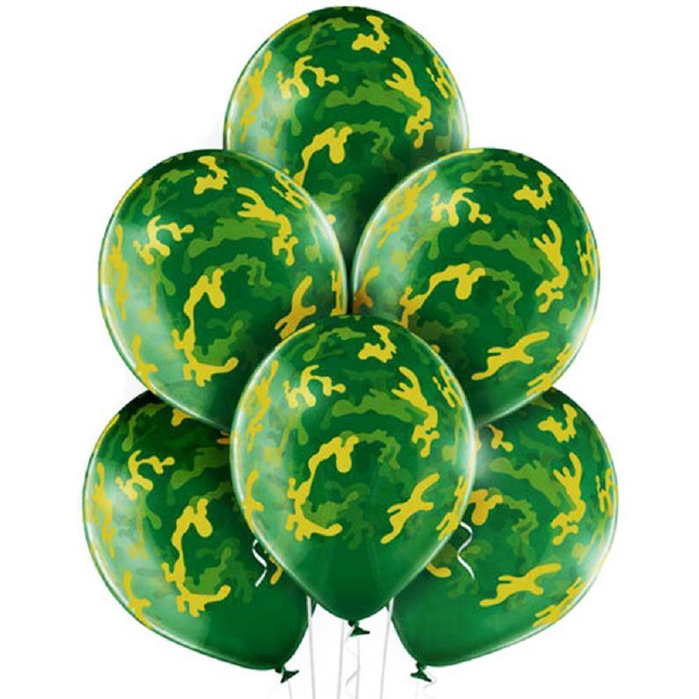 Set 6 baloane Camuflaj, 30 cm