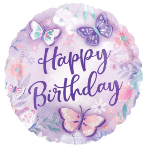 Balon folie, Fluturi Happy Birthday!, 43 cm