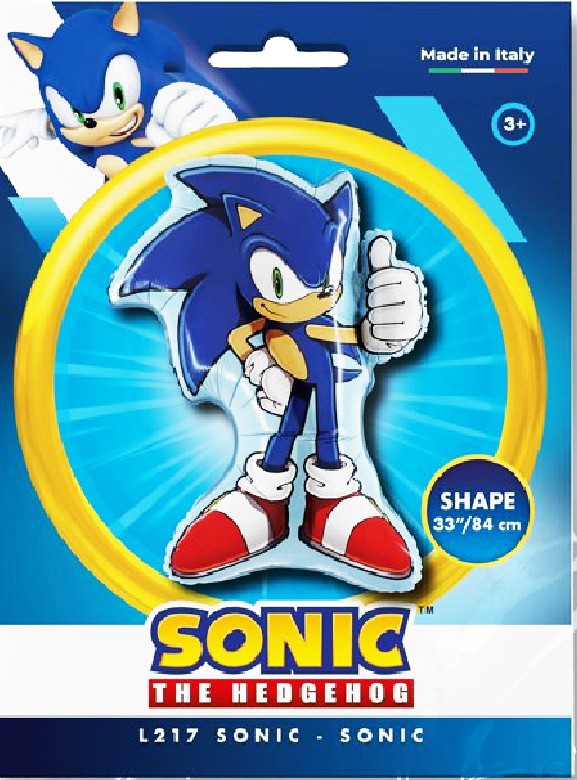 Balon folie Ariciul Sonic, 77 x 57 cm - imagine 2