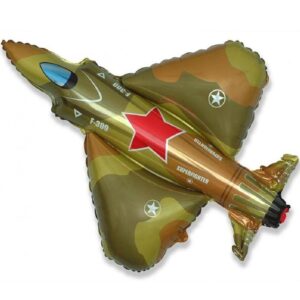 Balon folie, Avion de lupta Superfighter, kaki, 91 x 94 cm