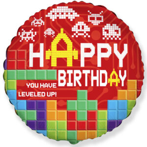 Balon folie, Bricks Happy Birthday!, 48 cm, ambalat