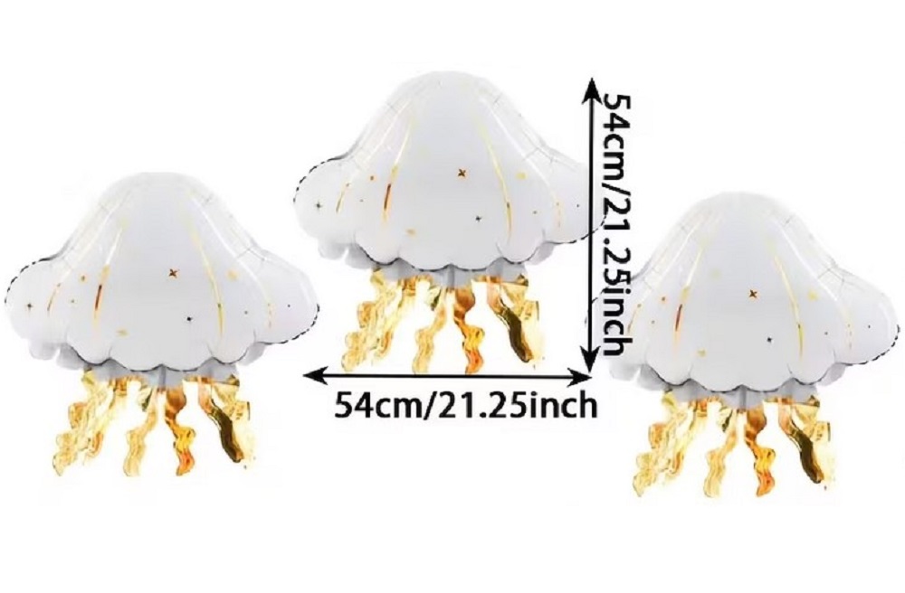 Balon folie, Meduza alba, 54 cm - imagine 2