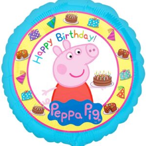 Balon folie Peppa Pig Happy Birthday!, 43 cm