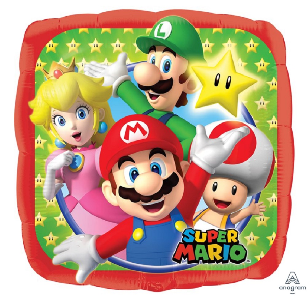 Balon folie, Super Mario Bros, 43 cm - imagine 2