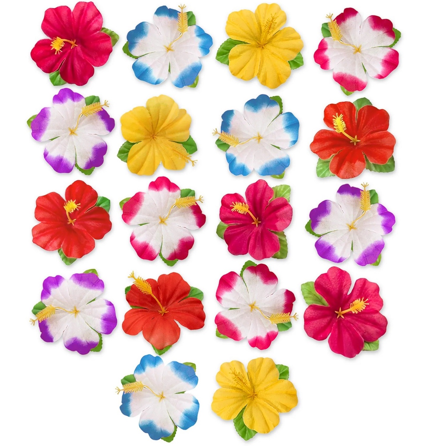 Set 18 Decoratiuni Flori hawaiene, 11 cm - imagine 2