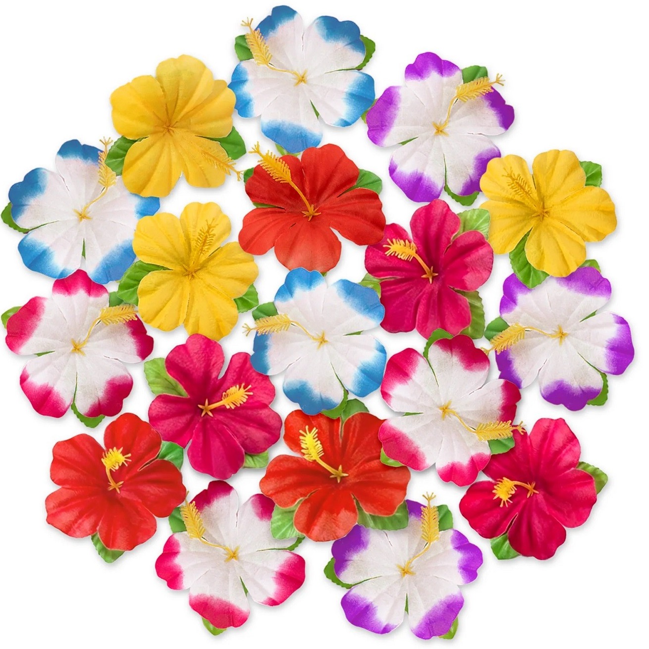 Set 18 Decoratiuni Flori hawaiene, 11 cm