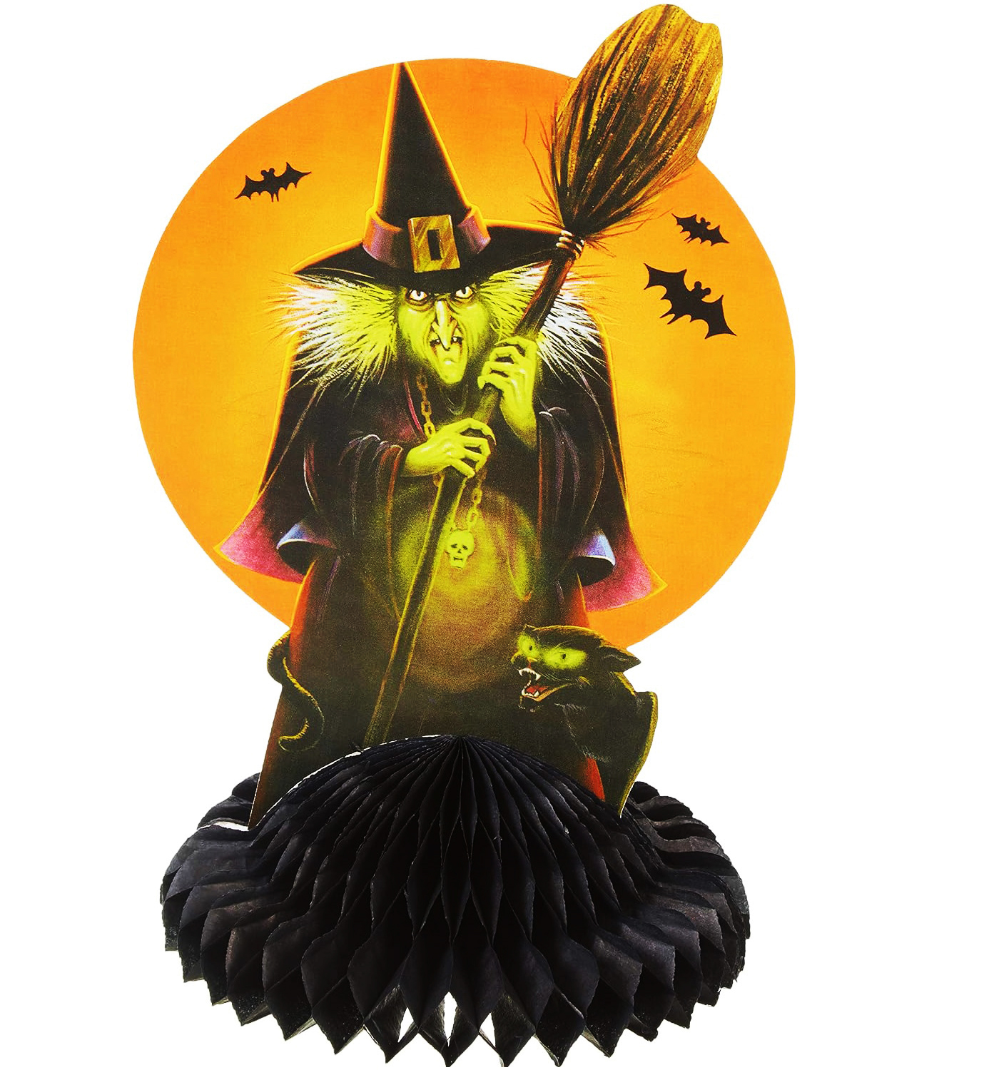 Decoratiune masa, Vrajitoare Halloween, 30 cm