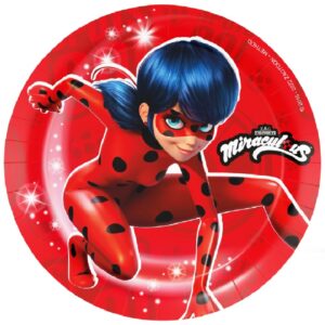 Set 8 farfurii Miraculous Ladybug, 18 cm