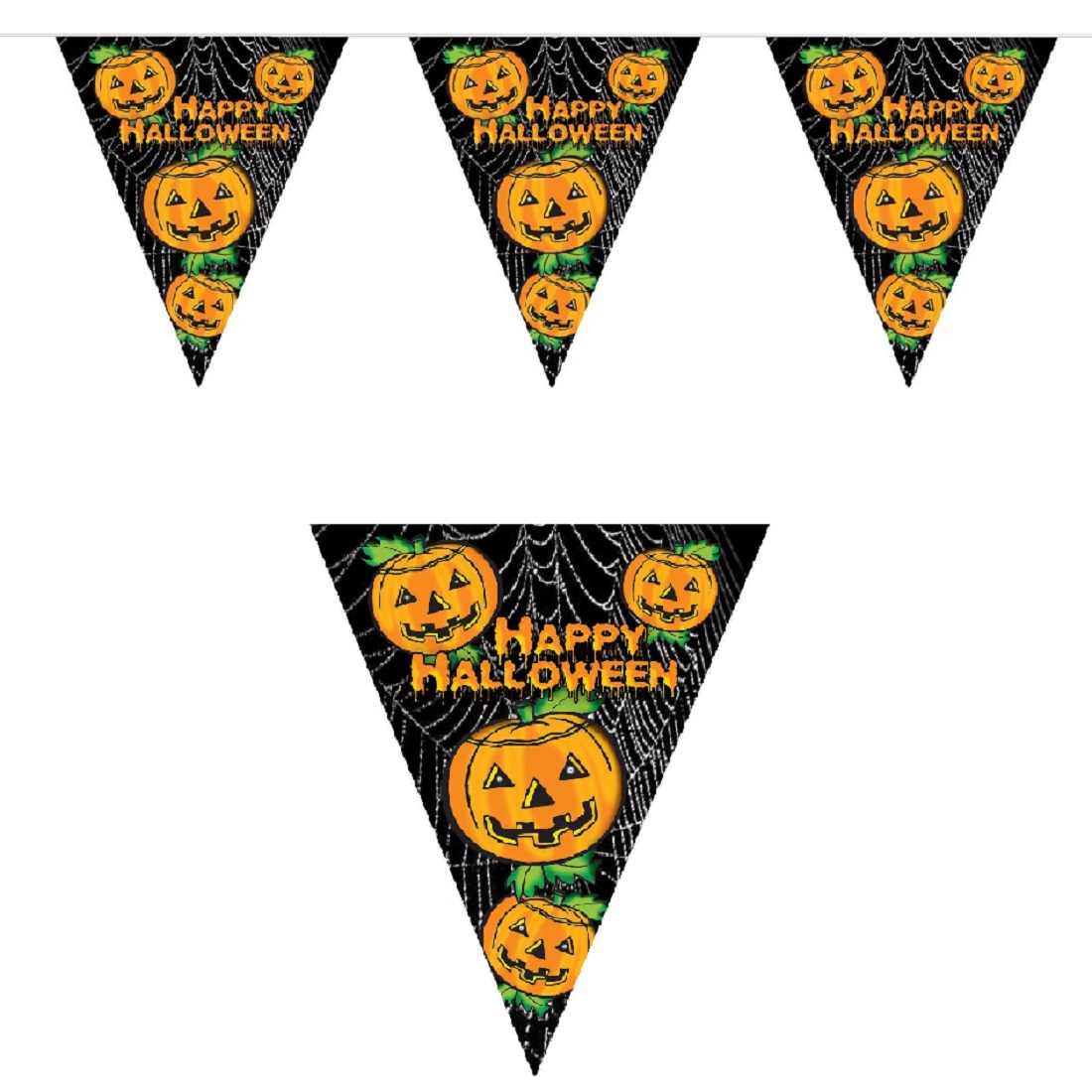 Ghirlanda decor, cu Dovleci Halloween, 5 m - imagine 2