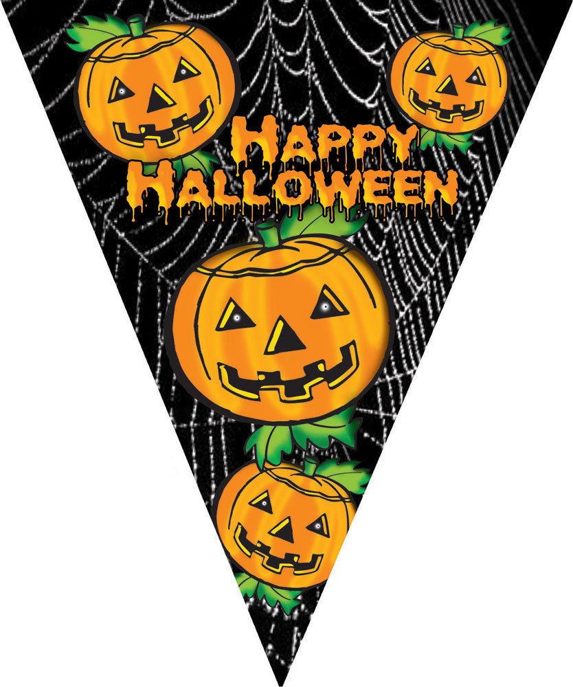 Ghirlanda decor, cu Dovleci Halloween, 5 m - imagine 4
