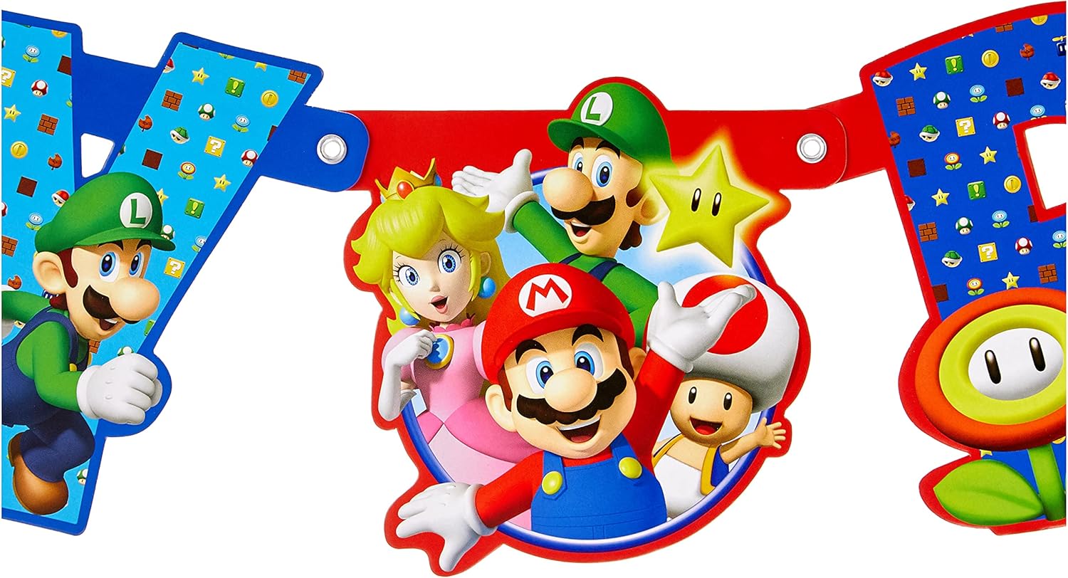 Ghirlanda Super Mario, 190 x 15 cm - imagine 3