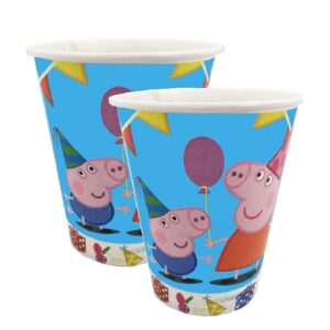 Set 8 pahare George si Peppa Pig, 220 ml