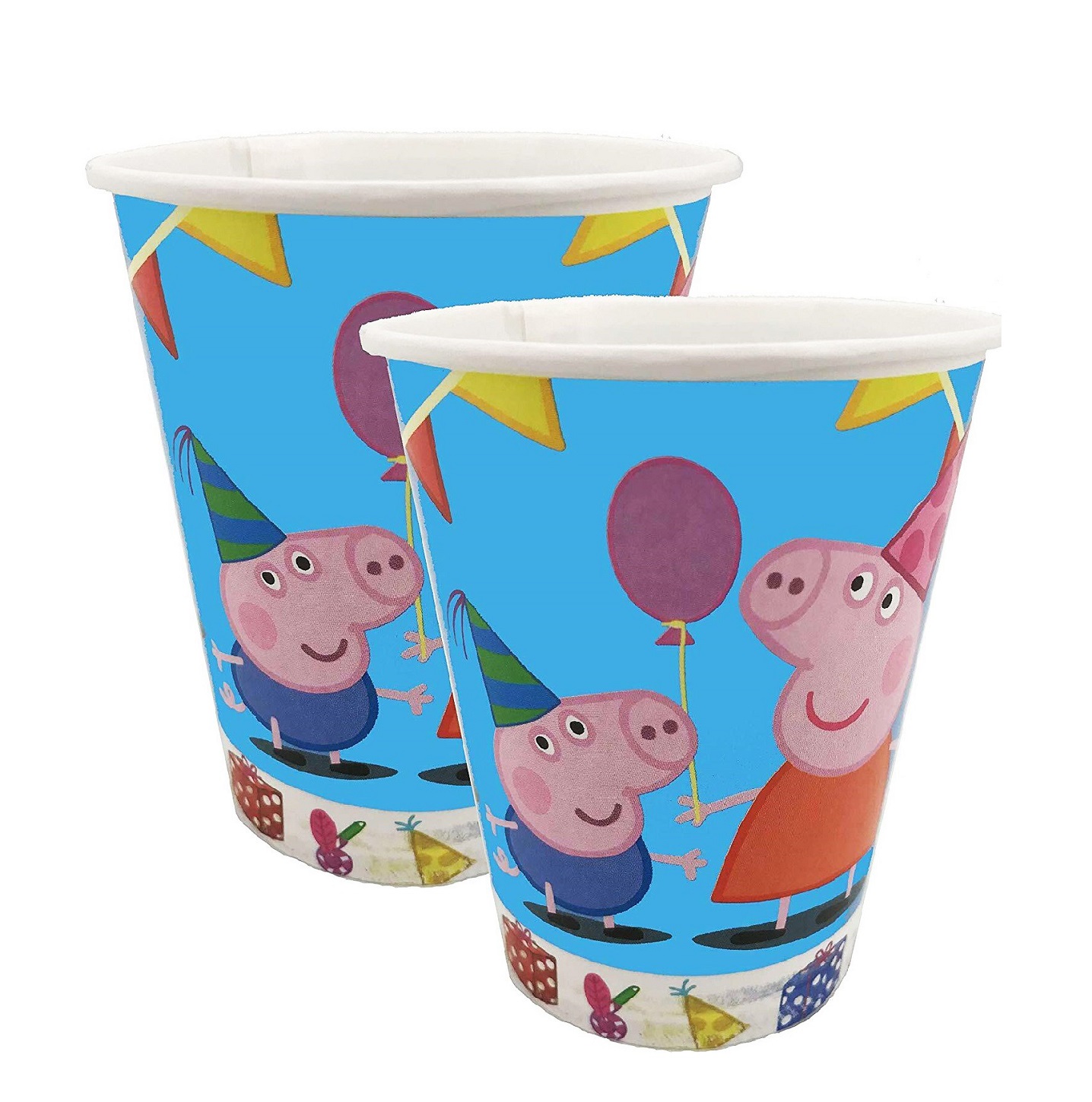 Set 8 pahare George si Peppa Pig, 220 ml