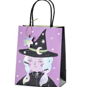 Punguta Trick or Treat cu Vrajitoare, 14 x 18 cm