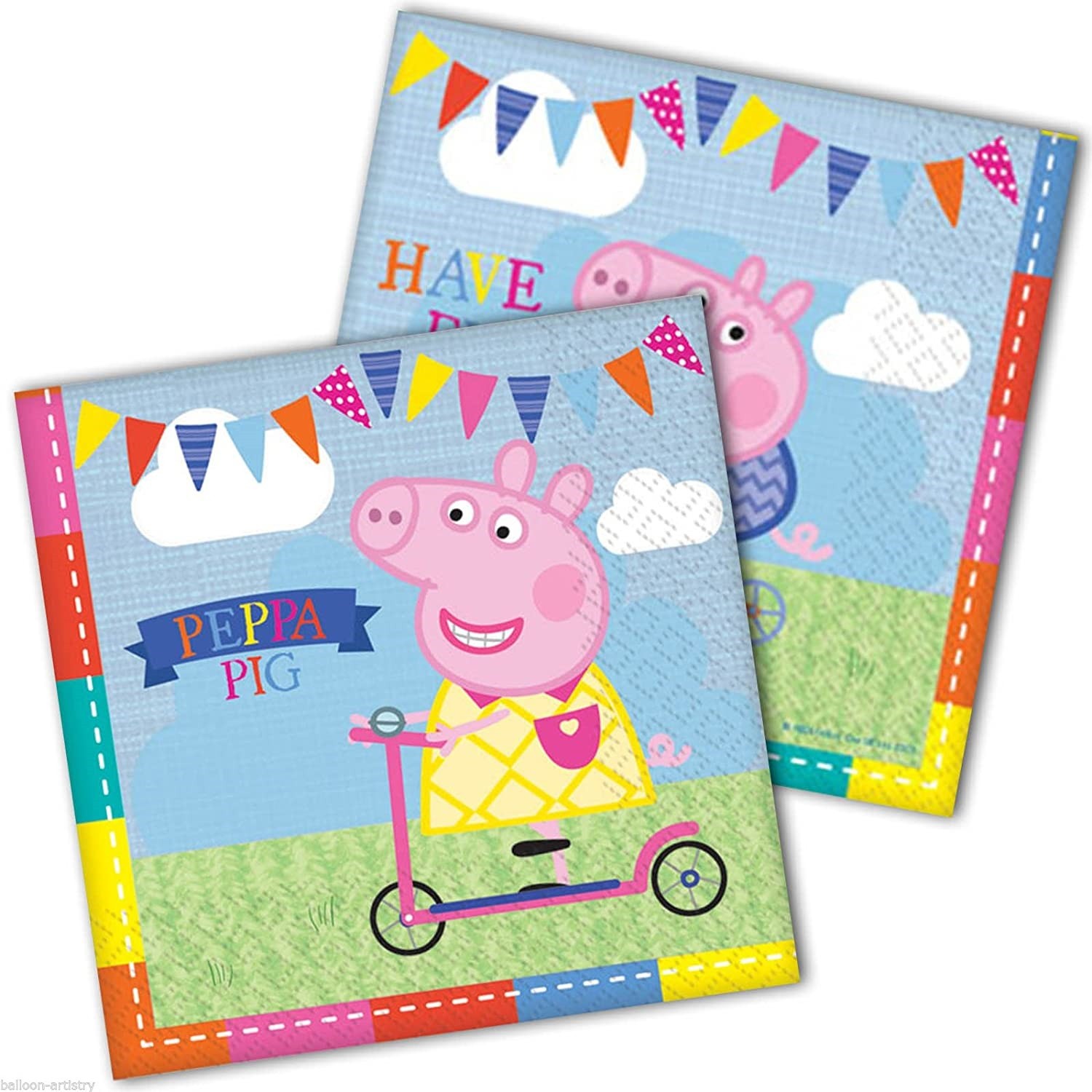 Set 16 servetele George si Peppa Pig Have Fun