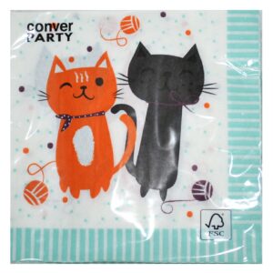 Set 20 servetele cu Pisicute, 33x33 cm