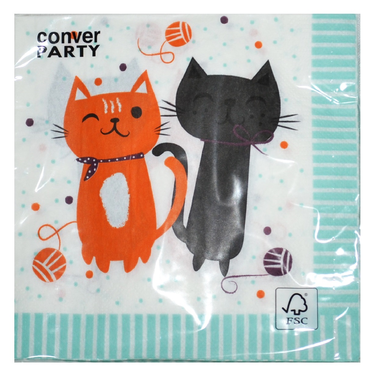 Set 20 servetele cu Pisicute, 33x33 cm