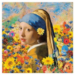 Set 20 servetele, Vermeer'S Floral Muse