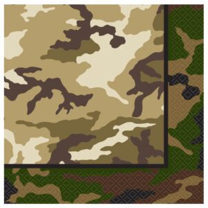 Set 16 servetele Army Camuflaj, 33 x 33 cm