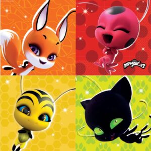 Set 16 servetele, Miraculous Ladybug, 33 cm