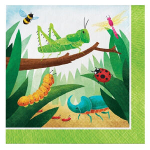 Set 16 servetele Insecte vesele, Happy Bugs